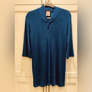 SLINKY DARK TEAL LONG TUNIC